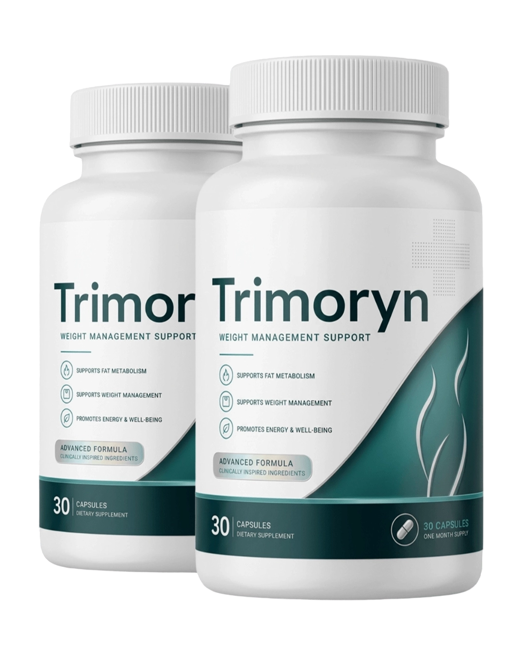 Trimoryn supplement bottle package